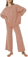 Pink Queen Women's 2 Piece Knit Sweater Set - Cozy Casual