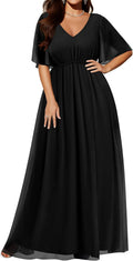 Chiffon Long Maxi Bridesmaid Dress for Women - Elegant Formal Wear