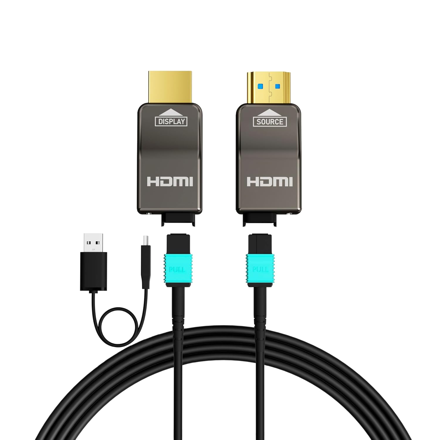 8K Detachable Full Fiber Optic HDMI Cable 65FT for Gaming