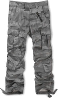 OCHENTA Men's Cotton Cargo Work Pants Baggy Camo - 8 Pockets Tips