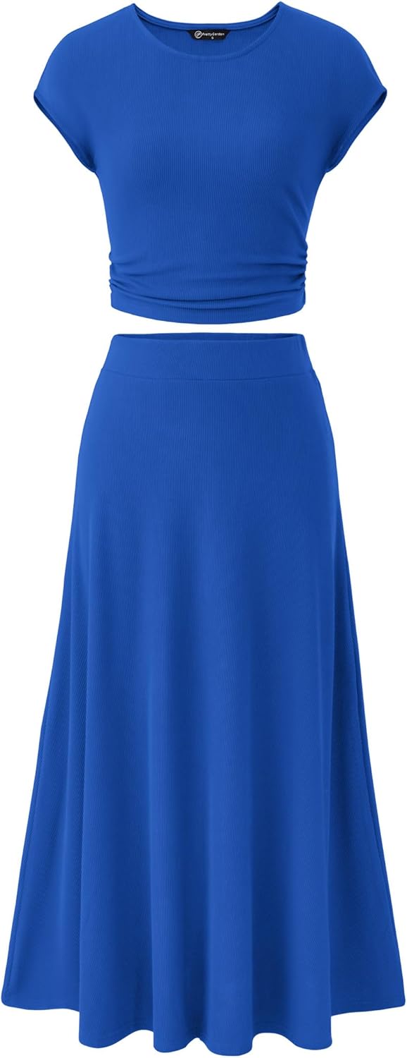 PRETTYGARDEN Two Piece Skirt Set for Women - Stylish Comfort