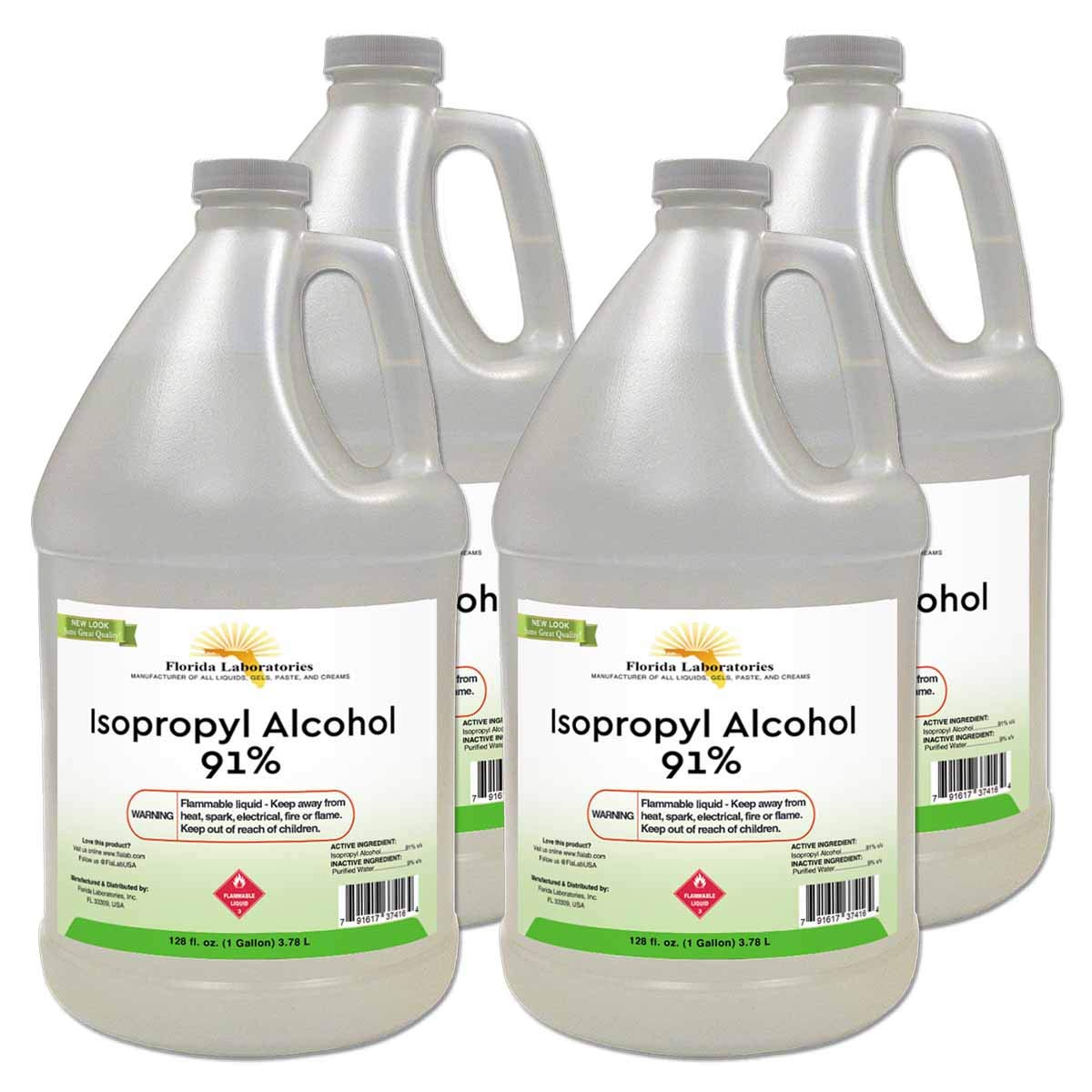 Isopropyl Alcohol Grade 91% - 4 Gallon - Perfect for Cleaning