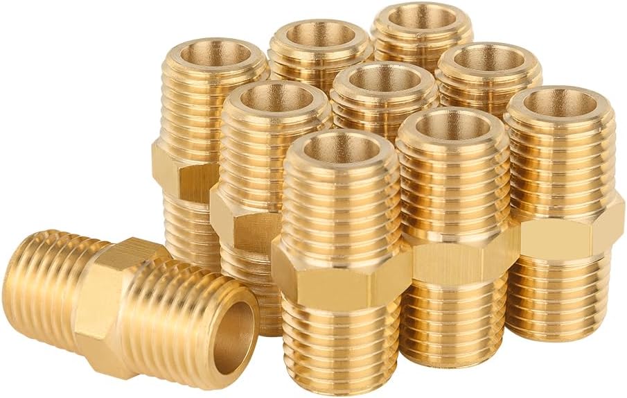 Pack of 10 EFIELD Brass Pipe Fittings for Durable Connections