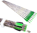 Archery 28in 30in Carbon Hunting Arrows Pack of 12 - Camo Shafts