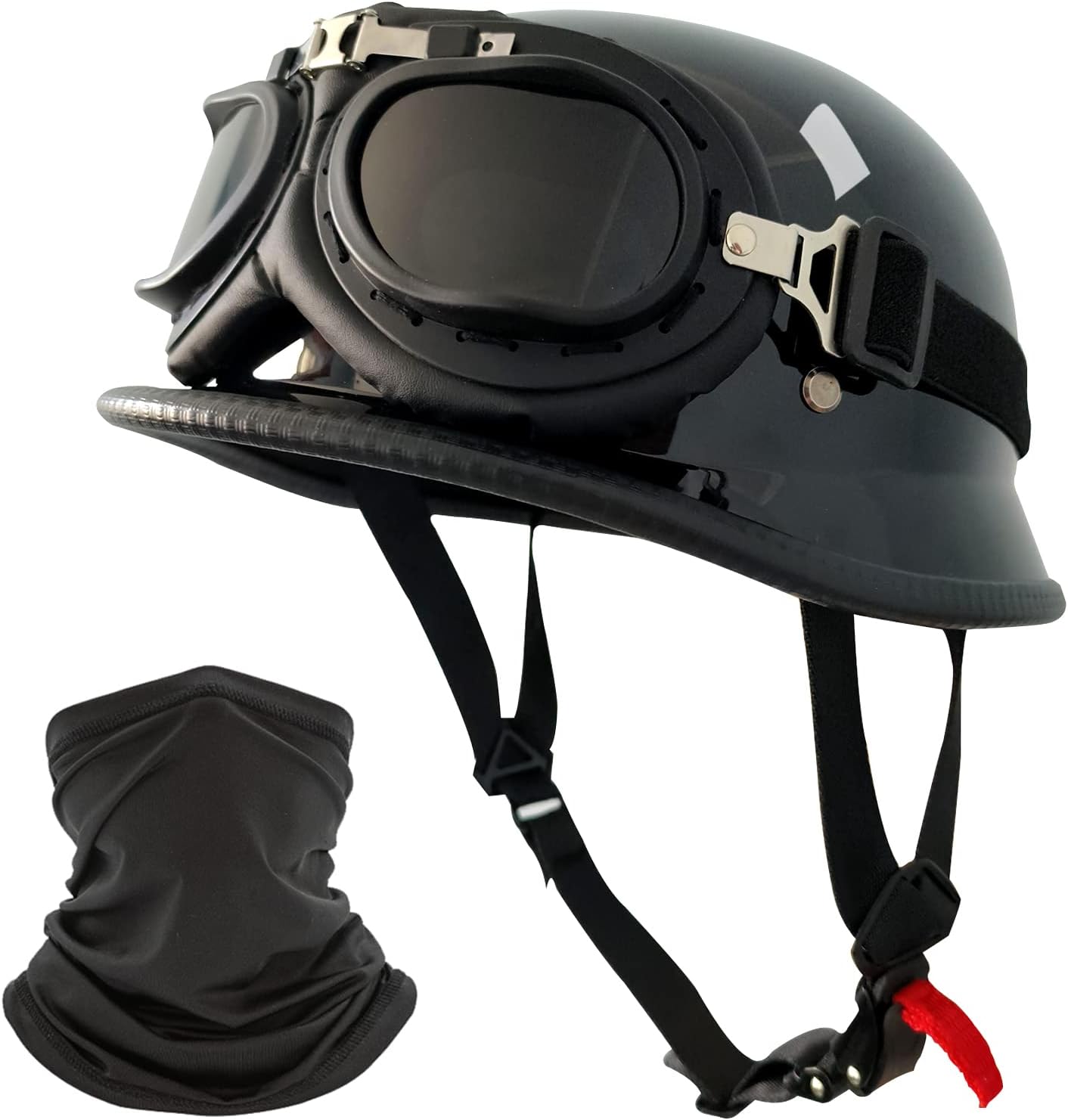 German Style Half Helmet Skull Cap for Men and Women Riders