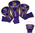 NFL Numbered 1, 3 & X Headcover Set for Oversized Drivers - Velour