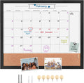 Dry Erase Calendar Whiteboard for Wall - Magnetic Cork Combo Board
