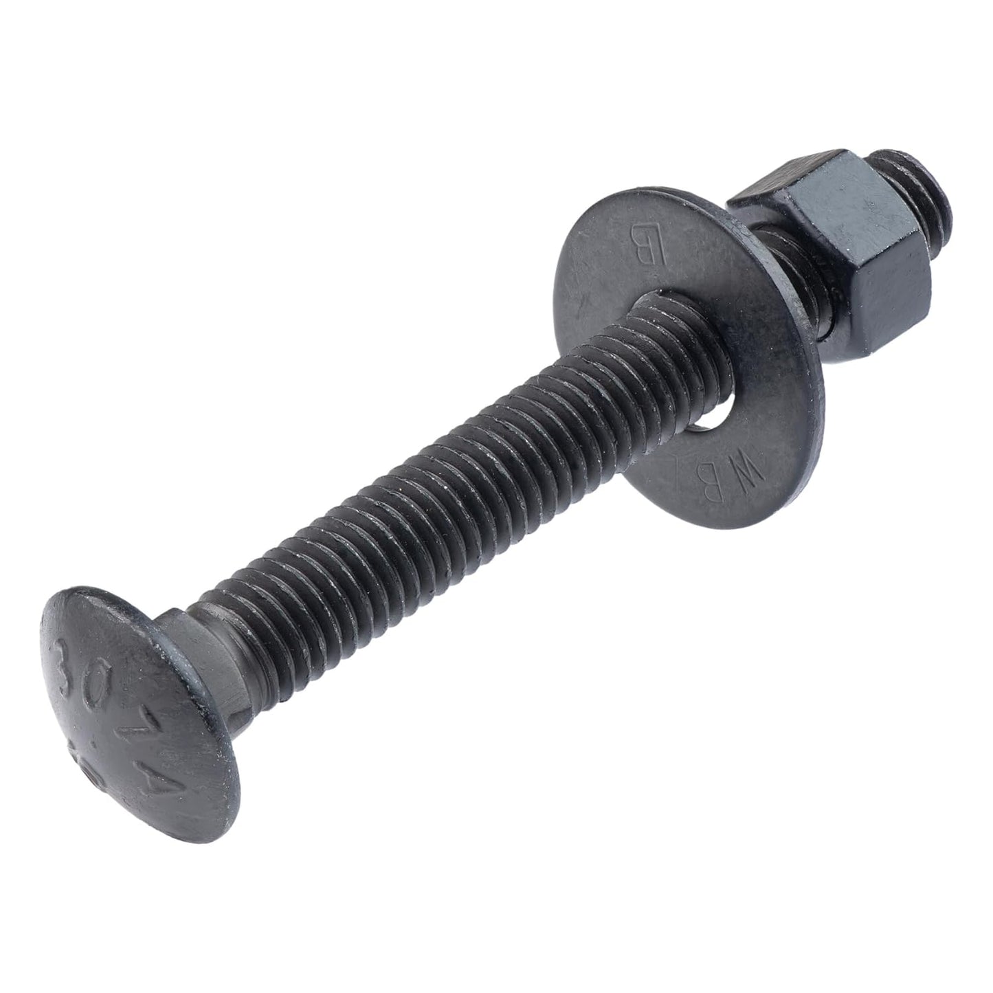 1/2 in. x 3-1/2 in. Black Carriage Bolt Kit for Heavy Duty Use