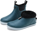 Men's Deck Boots Waterproof Ankle Rain Boots - Anti-Slip Traction non
