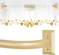 Gold Wrap Around Curtain Rods 2 Pack - Blackout Curved Metal Rods