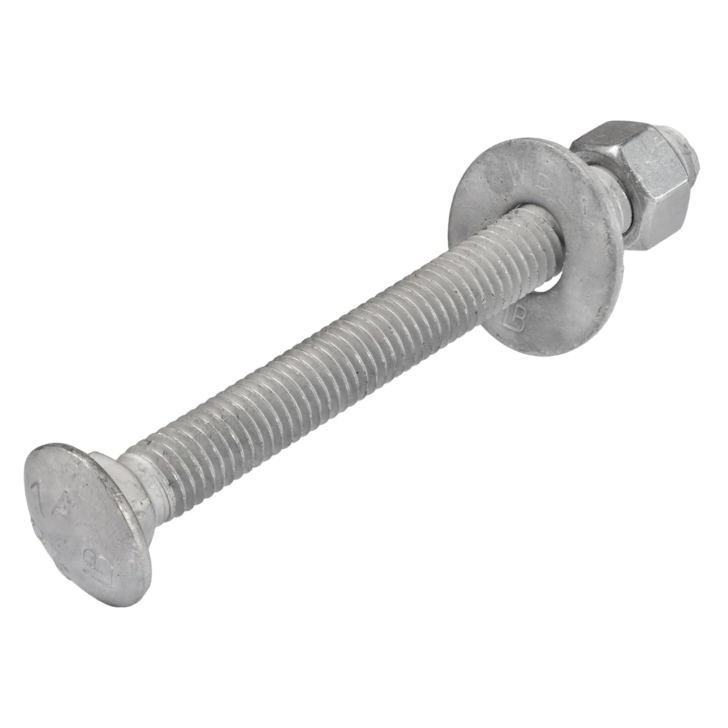 3/8in x 4-1/2in Galvanized Carriage Bolt Kit for Heavy Duty Use