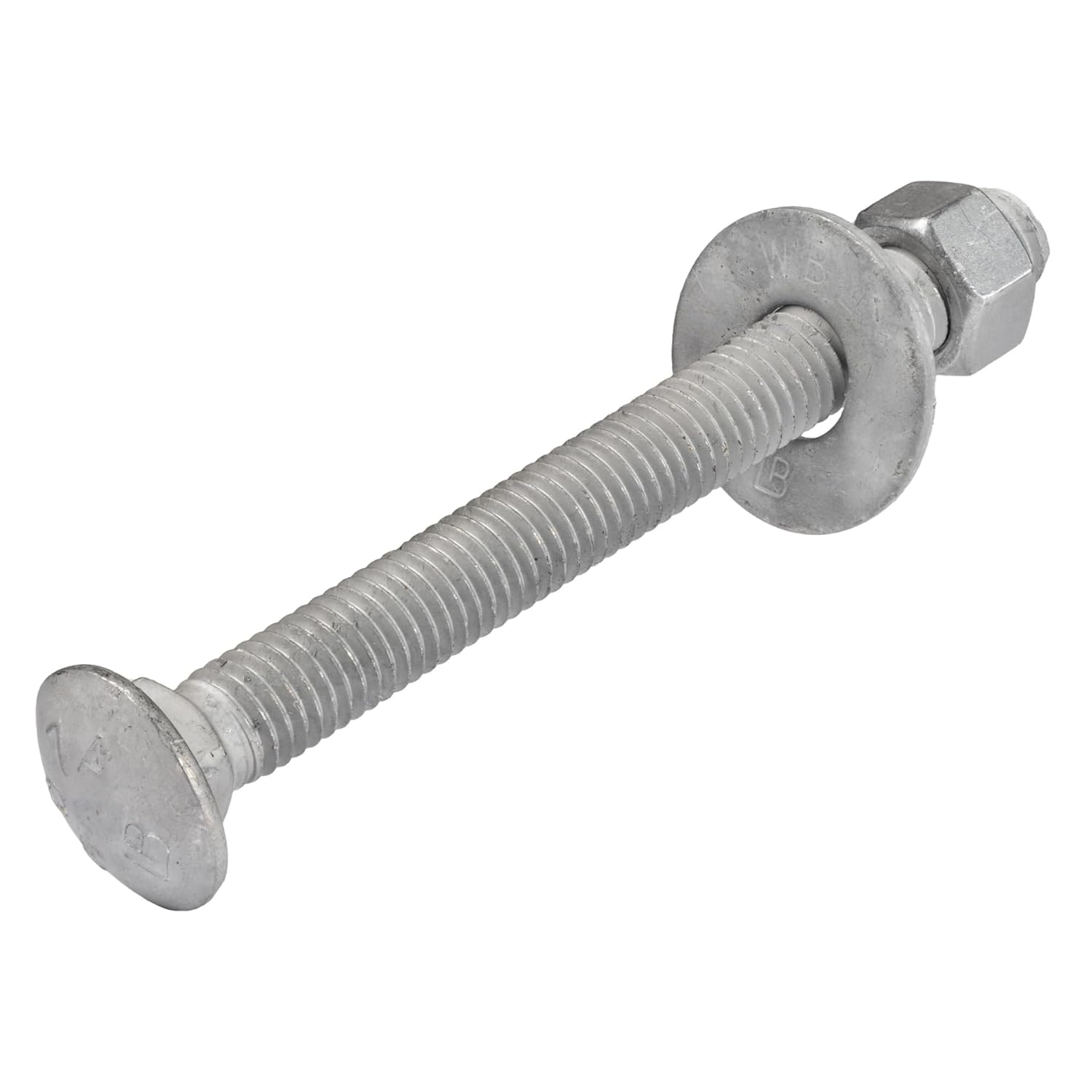 3/8in x 4-1/2in Galvanized Carriage Bolt Kit for Heavy Duty Use