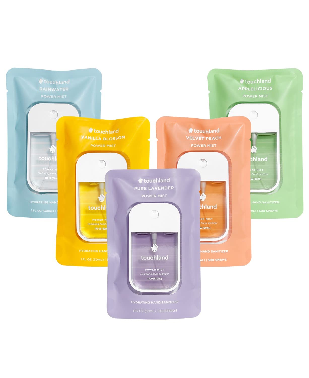 Touchland Power Mist Hydrating Hand Sanitizer Spray Set of 5