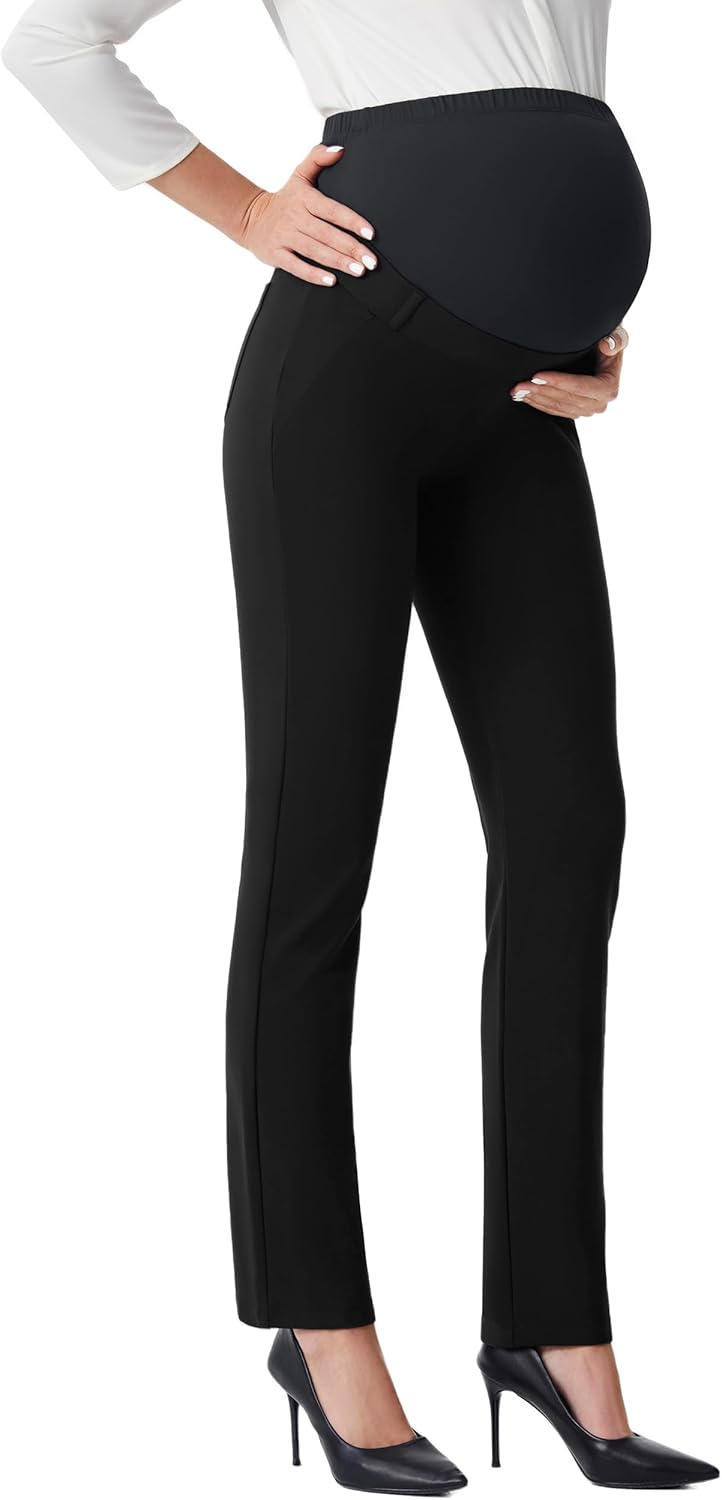 AFITNE Maternity Pants for Work Over The Belly Dress Slacks