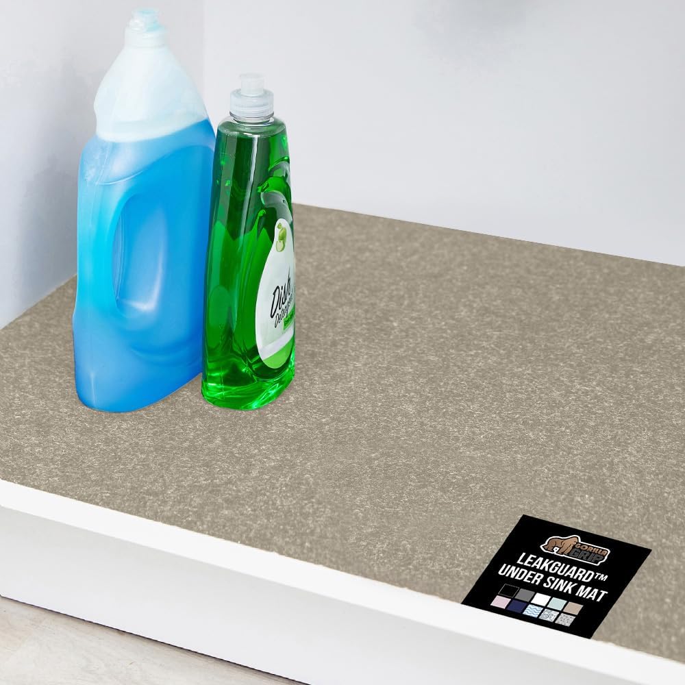 GORILLA GRIP LeakGuard Non-Adhesive Under Sink Mat for Cabinets
