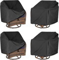 Waterproof Patio Chair Covers 4 Pack - Heavy Duty Weather Protection