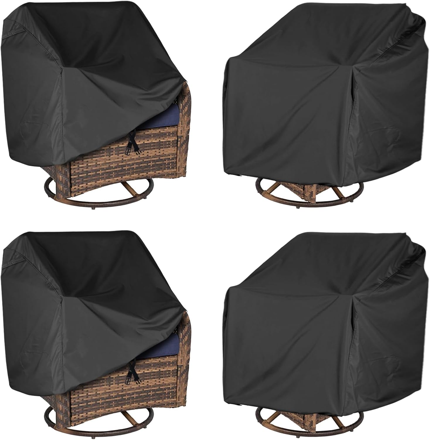 Waterproof Patio Chair Covers 4 Pack for Outdoor Furniture