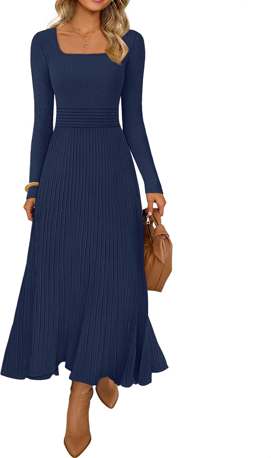 Chic MEROKEETY Women's Sweater Dress for Fall and Winter Style