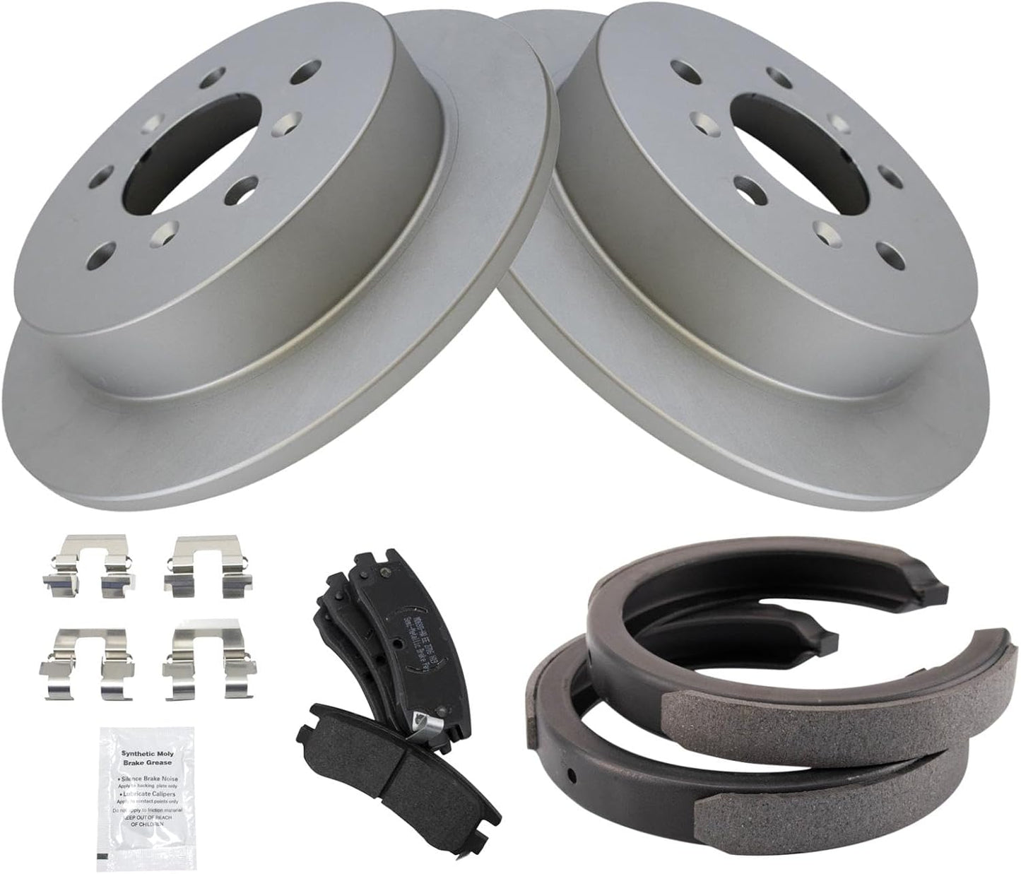 TRQ Rear Brake Pad & Rotor Kit for Buick LaCrosse & Impala