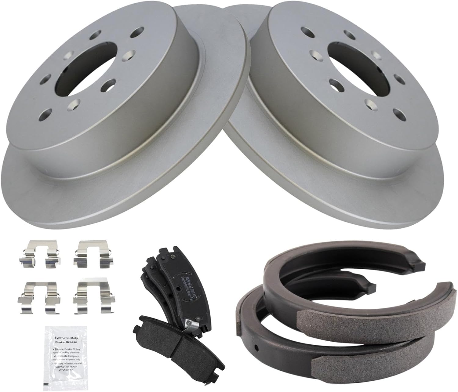 TRQ Rear Brake Pad & Rotor Kit for Buick LaCrosse & Impala