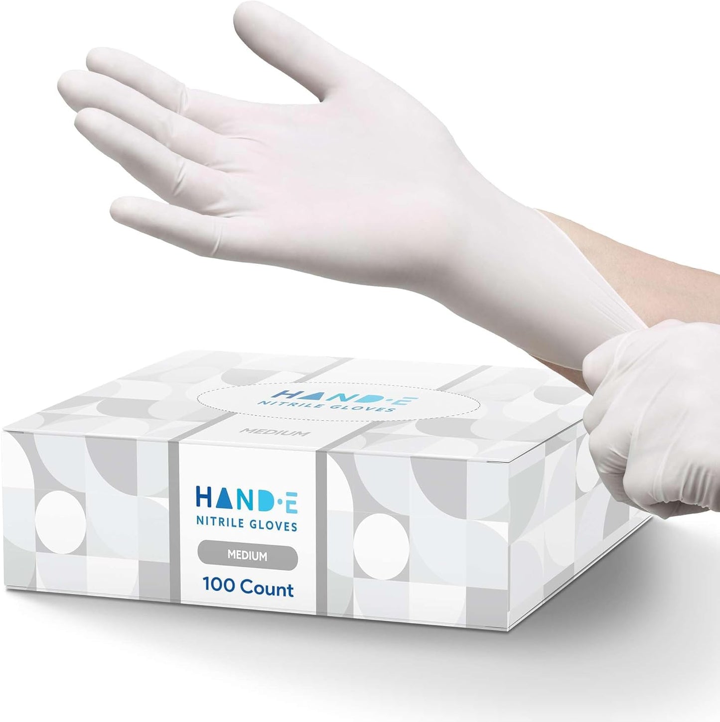Latex-Free White Nitrile Gloves for Food Prep & More