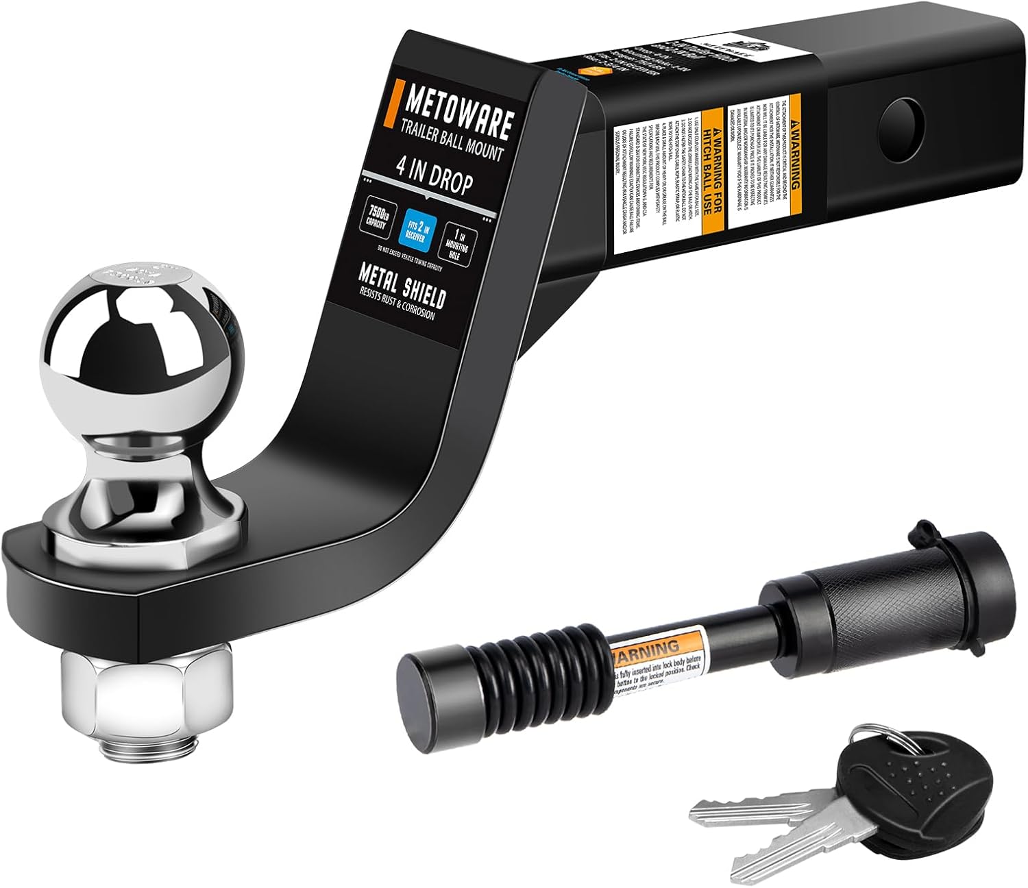 METOWARE Trailer Hitch Ball Mount for Secure Towing Needs