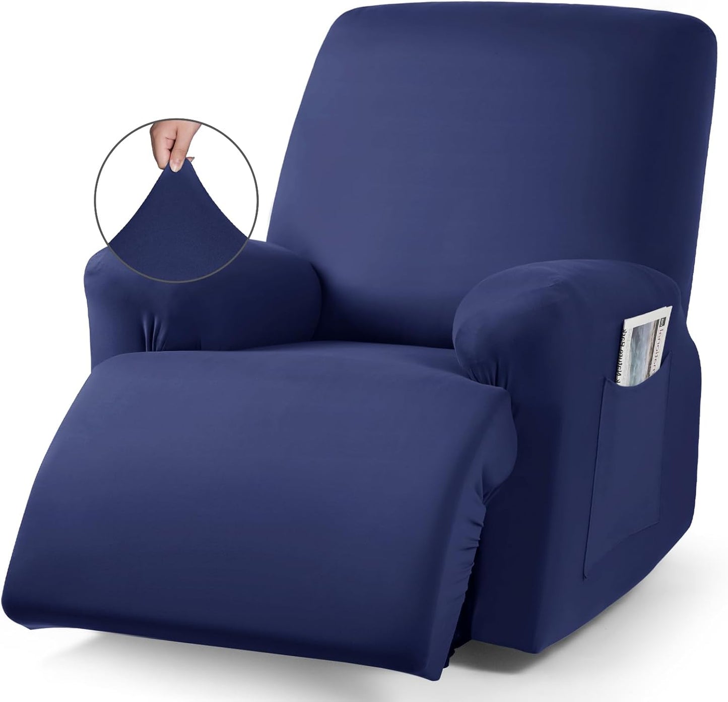 TAOCOCO Recliner Chair Covers for Large Recliners - Dark Blue