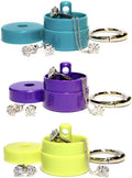 Lion Latch Travel Jewelry Box Case - Compact Ring Holder Keychain
