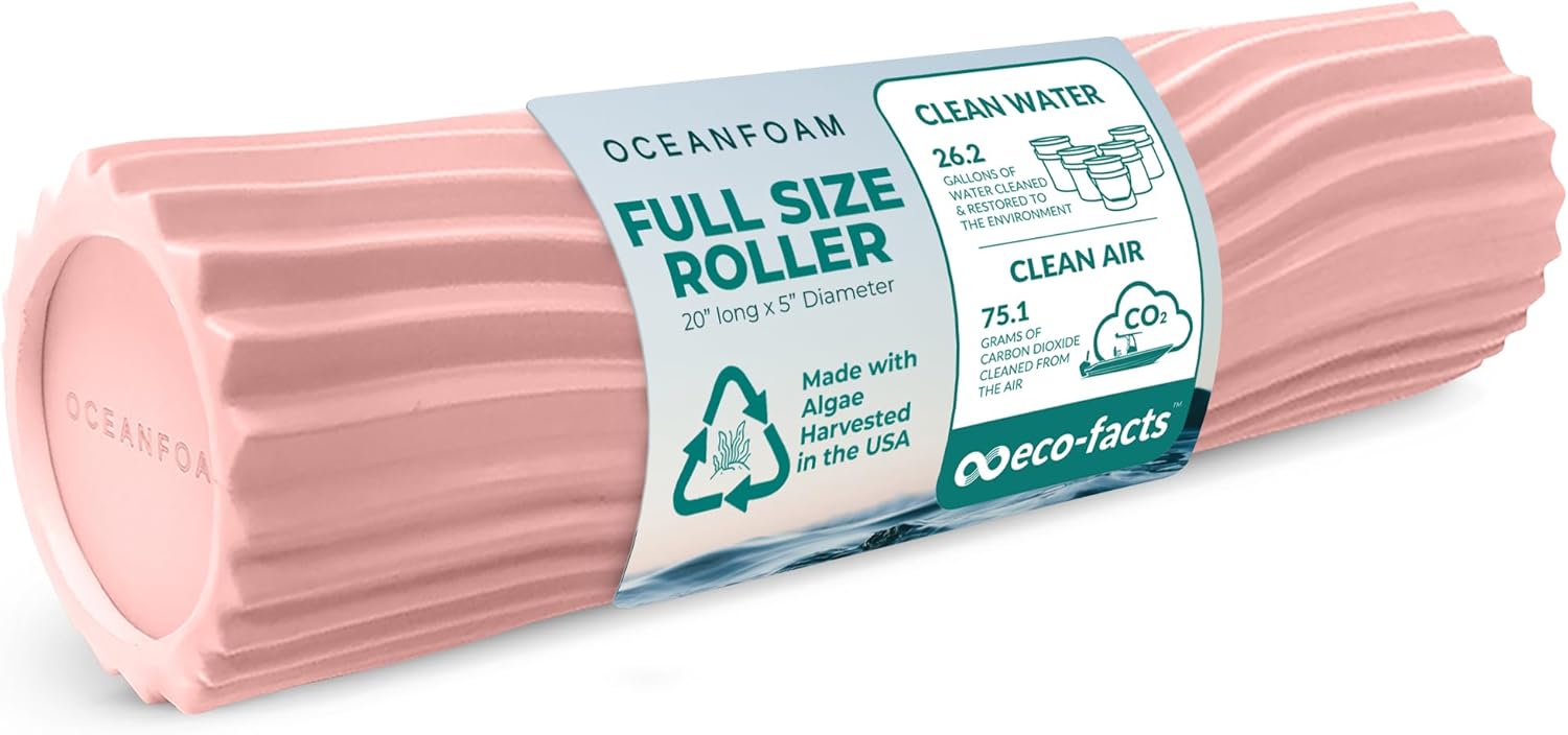 Oceanfoam Tidal Roller - Blush - Ergonomic Foam Roller for Pain
