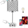 GyroVu Crystal Table Lamp - Touch Control 3-Way Dimmable Bedside Lamp