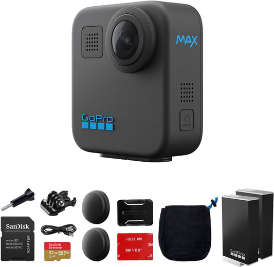 GoPro MAX 360 Action Camera with 5.6K Video Recording Bundle