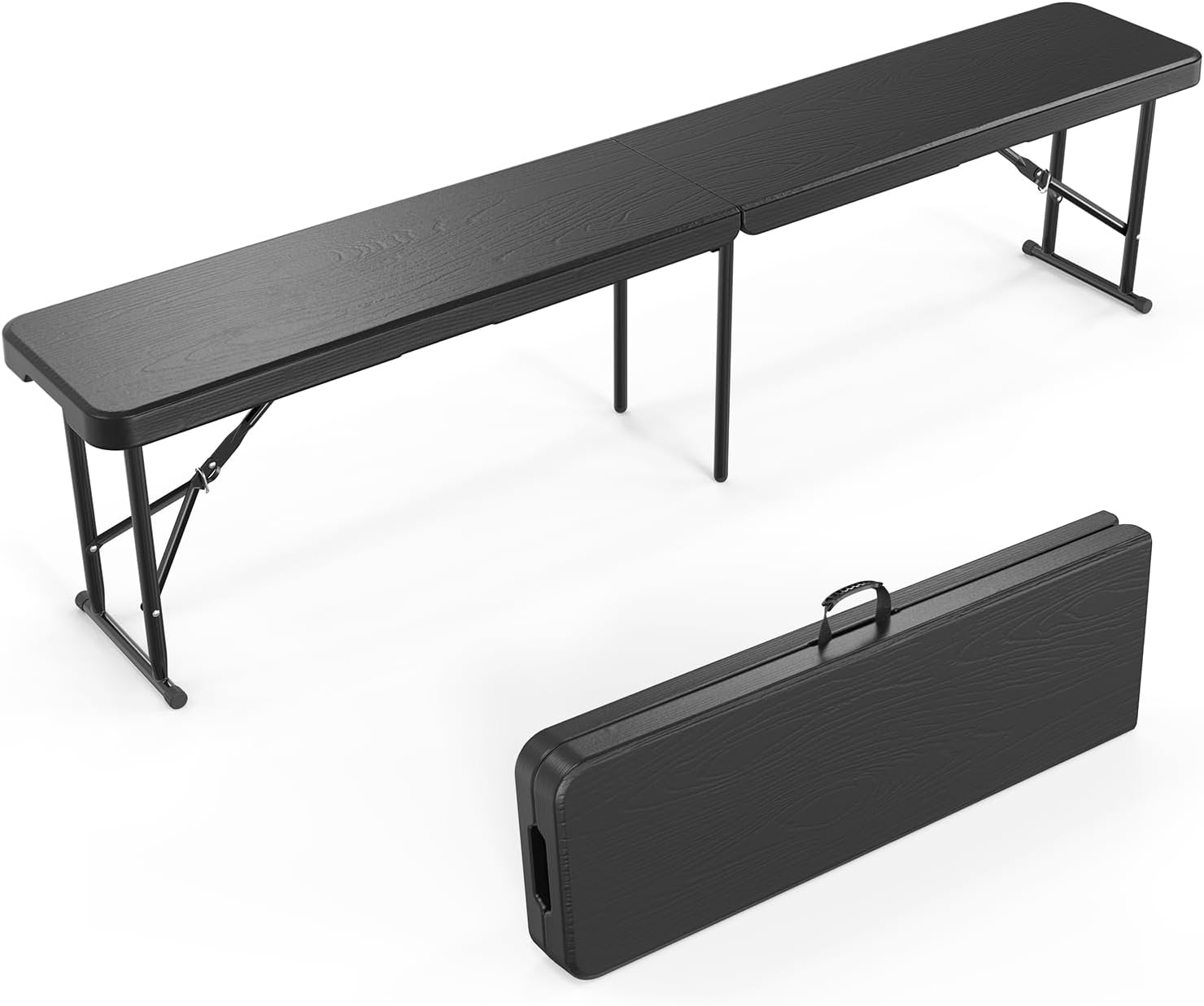 VINGLI 6 Feet Plastic Folding Bench for Indoor and Outdoor Use