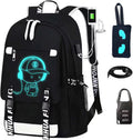 School Backpack for Boys Anime Large Daypack - USB Charging Port
