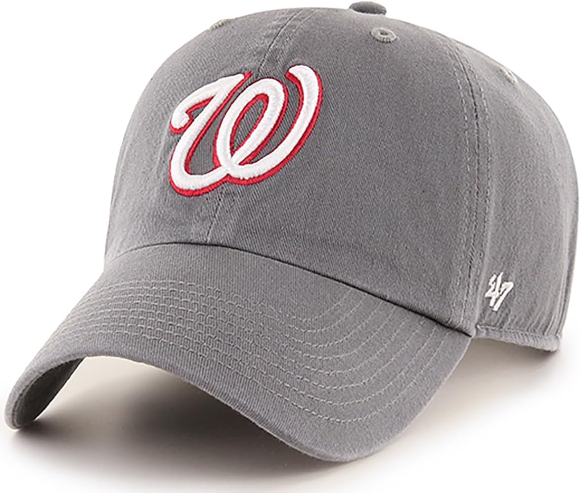 MLB Dark Gray Adjustable Strap Baseball Dad Hat for Fans