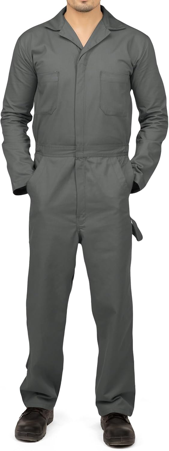 NY Threads Mens Twill Coverall for Work Utility and Comfort