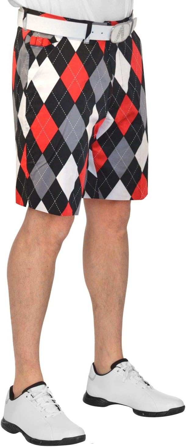 Crazy Golf Shorts For Men - Stylish Plaid Design And Comfort