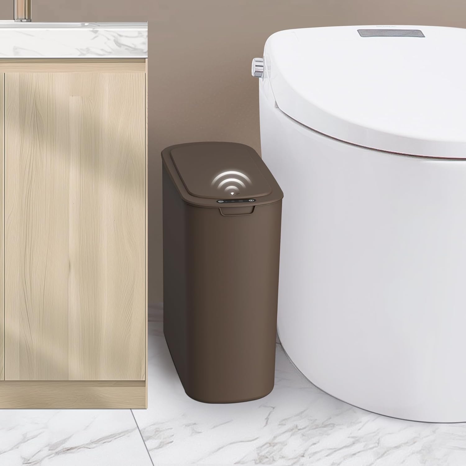 Cesun Automatic Motion Sensor Bathroom Trash Can for Easy Use