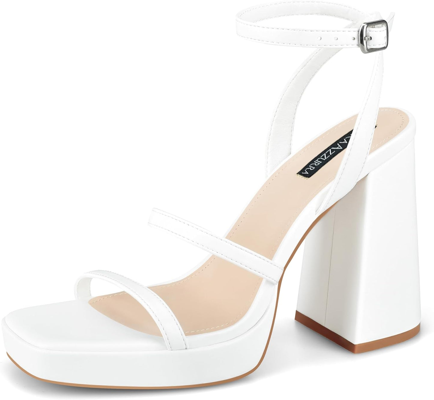 MIRAAZZURRA Platform Strappy Heel Sandals for Women Events