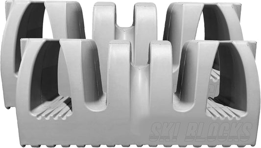Ski Blocks V2: Portable Ski and Snowboard Storage Rack Set
