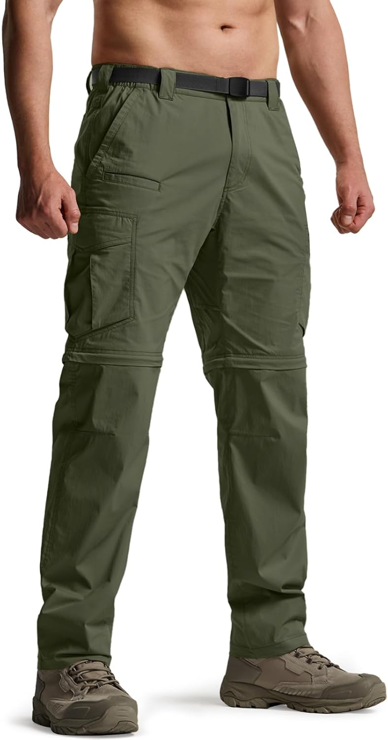 CQR Men's Convertible Cargo Pants - Water Resistant