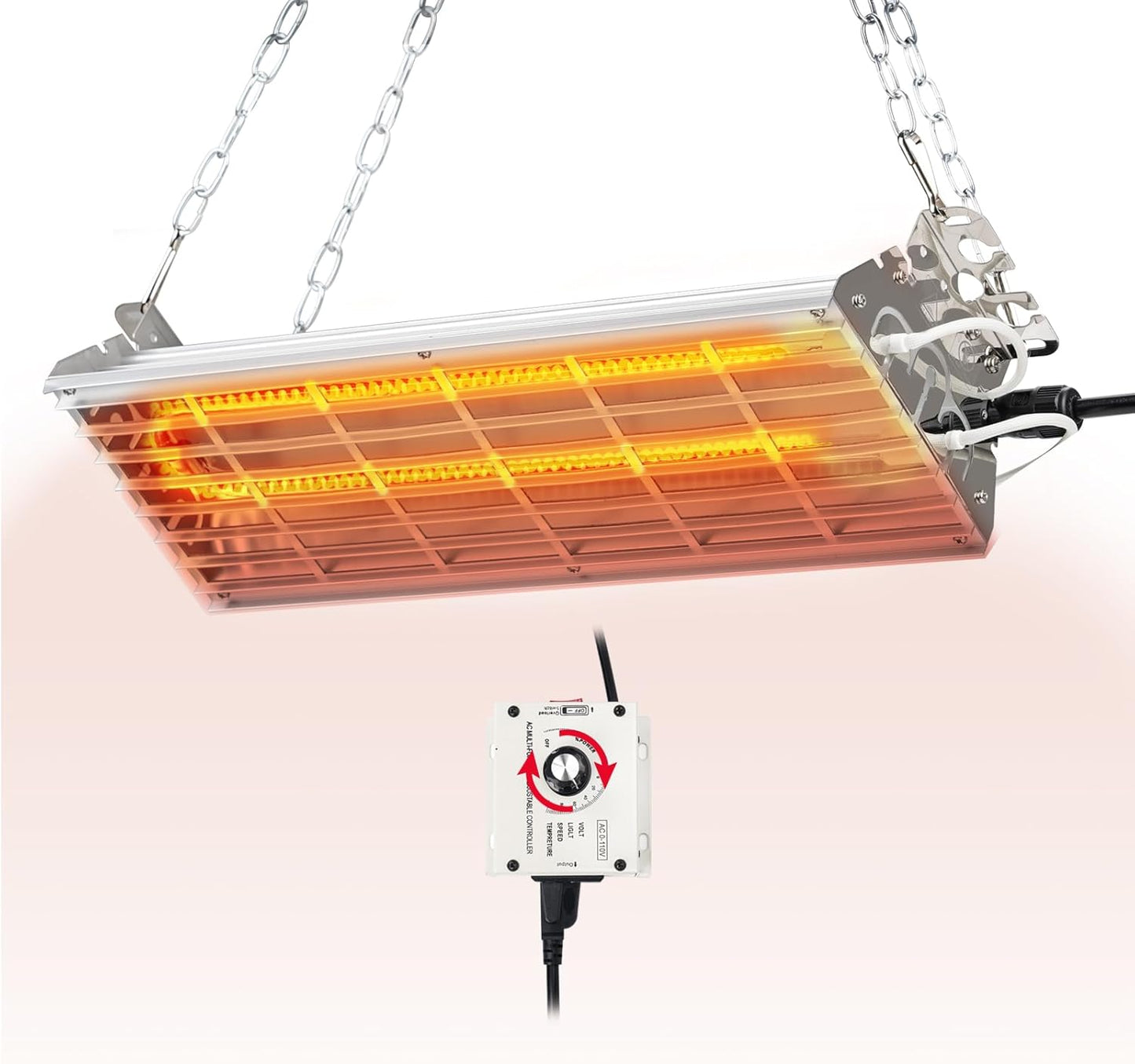 Large Heat Lamp for Chicken Coop - 600 Watts Carbon Fiber Heater