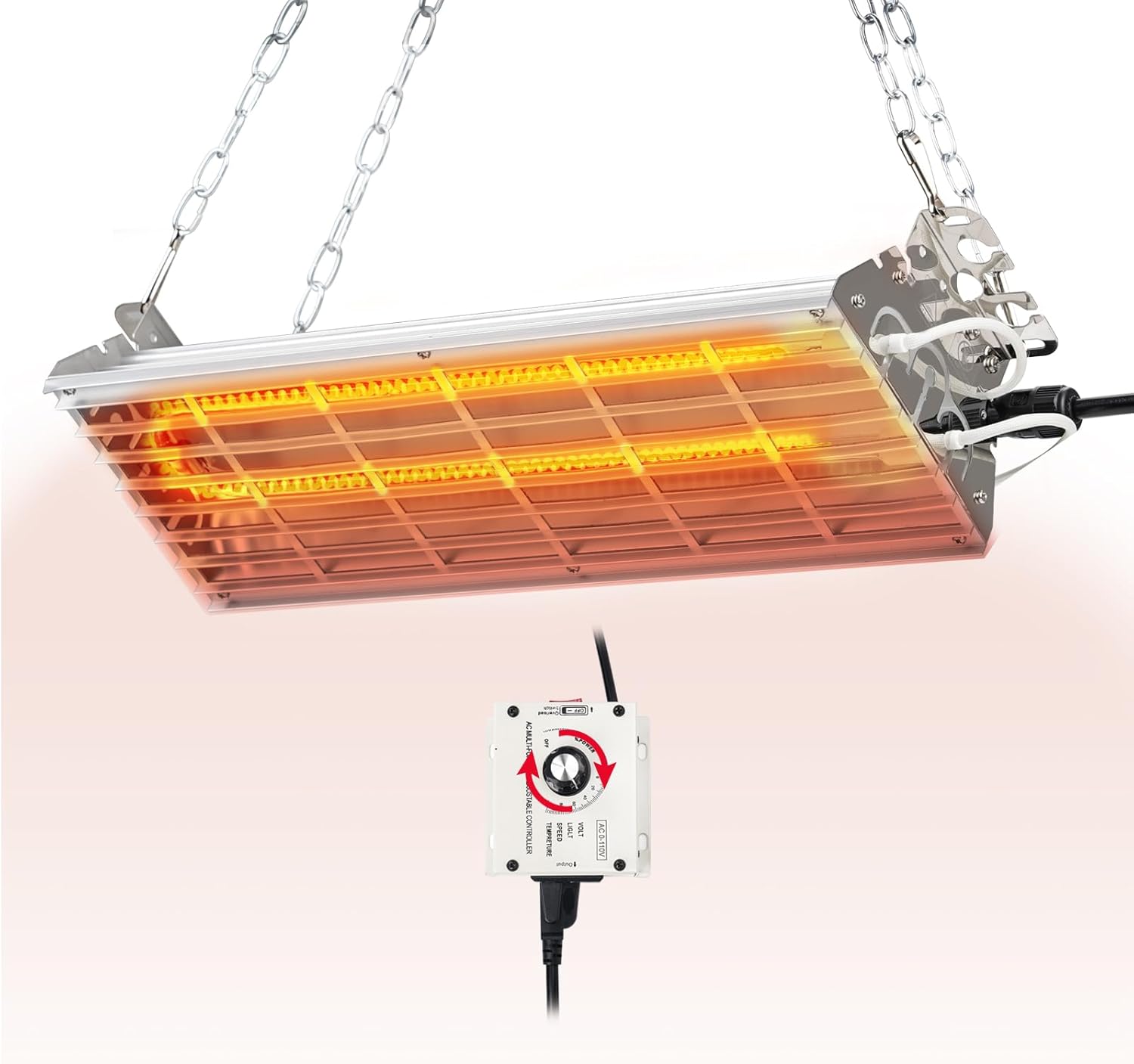 Large Heat Lamp for Chicken Coop - 600 Watts Carbon Fiber Heater