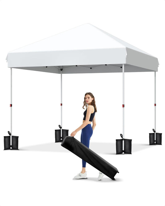 10x10 Pop Up Canopy Tent for Easy One-Person Setup Outdoors