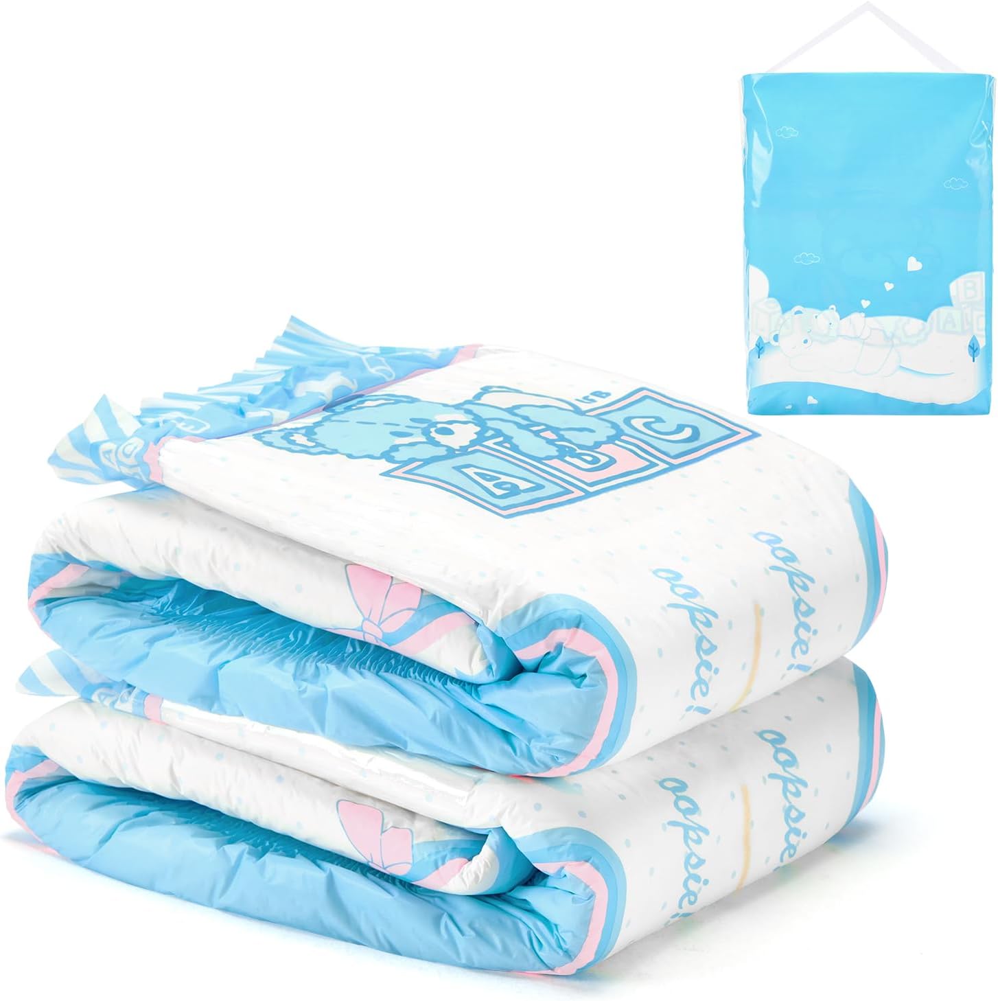 Littleforbig Adult Printed Diaper 2Pc Pack - Stay Comfortable All Day!