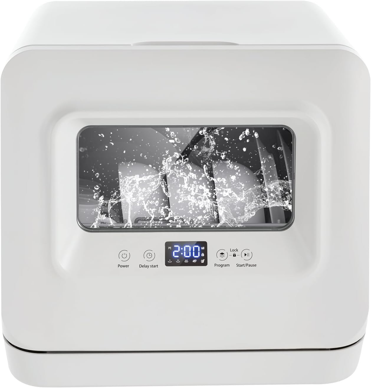 Portable Countertop Dishwasher with 3-in-1 Functionality
