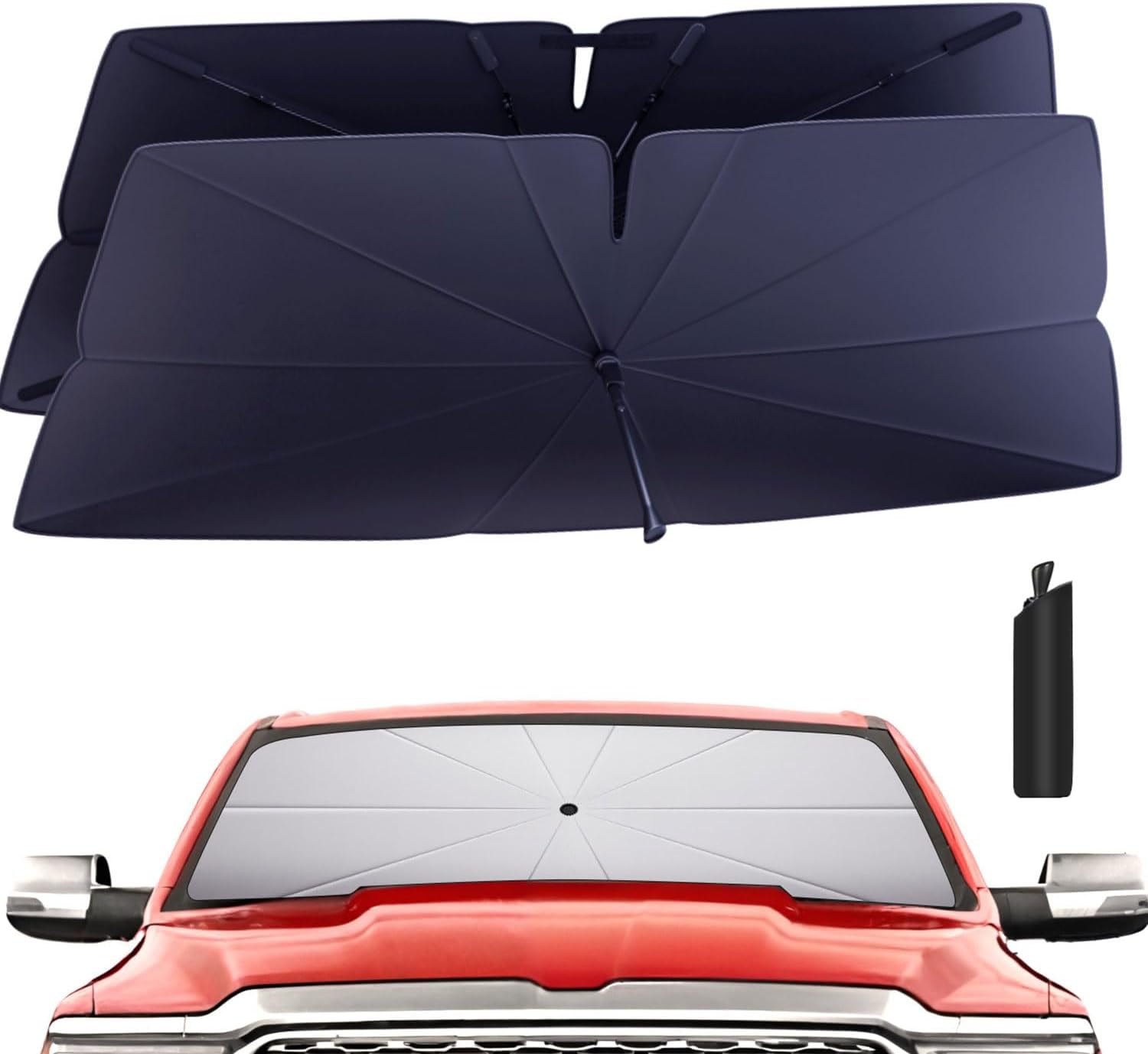 Windshield Sun Shade Umbrella for Dodge RAM 1500 - 2019 to 2025
