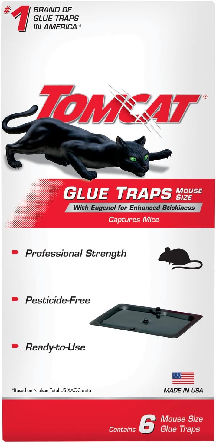 Tomcat Rat Trap with Immediate Grip Glue for Pests and Rodents