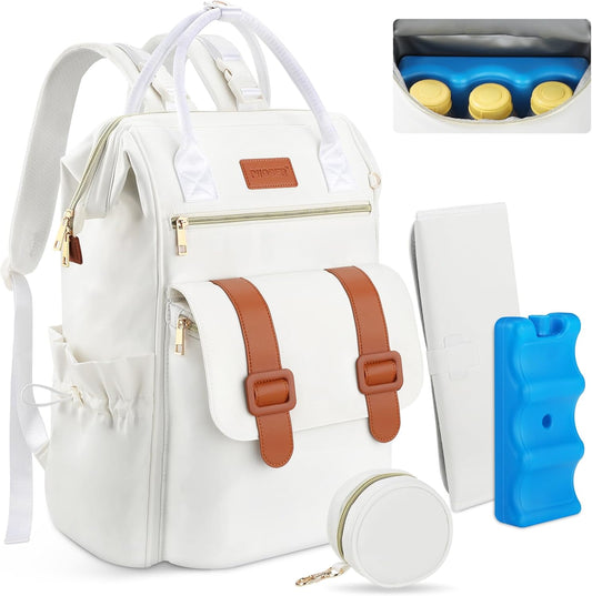 PIIOSER Diaper Bag Backpack with Ice Pack for Moms and Dads