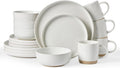Milkyway Stoneware Dinnerware Set for 4 - Durable Speckled White