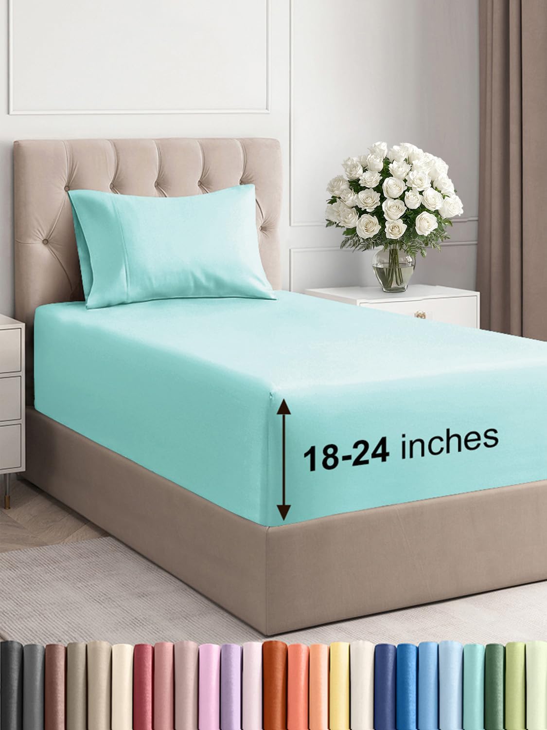 Extra Deep Pocket Twin XL Sheets Set - Soft & Breathable Comfort